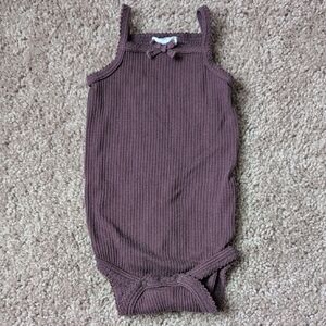 Jamie Kay Deep Purple Ribbed Baby Bodysuit 6-12 Months
